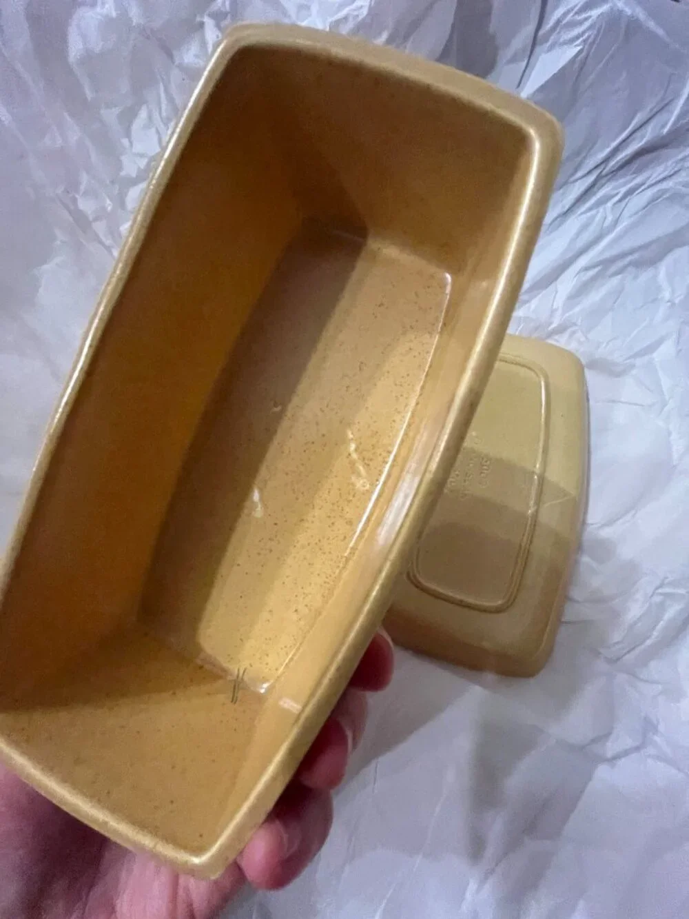 LIST AFTER AUCTION Vintage Franciscan Honeycomb Covered Butter Dish England